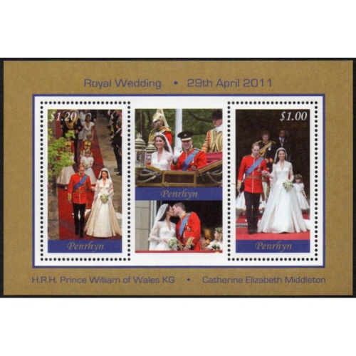 Penrhyn #502 S/S Prince William & Catherine Middleton  MNH
