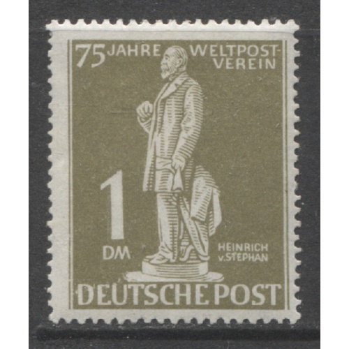 1949 Germany Berlin West 1 DM. UPU 75th Anniv.  mint*  € 35.00