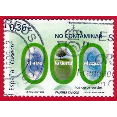 España. 2012. Civic values. Do not contaminate
