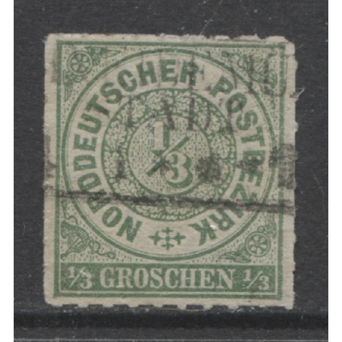 1868 North German Confederation 1/3 Groschen used Scott # 2
