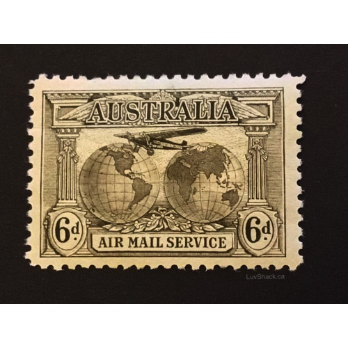Australia | Kingsford Smith World Flights - "Air Mail Service" | 6d Sepia | MNH