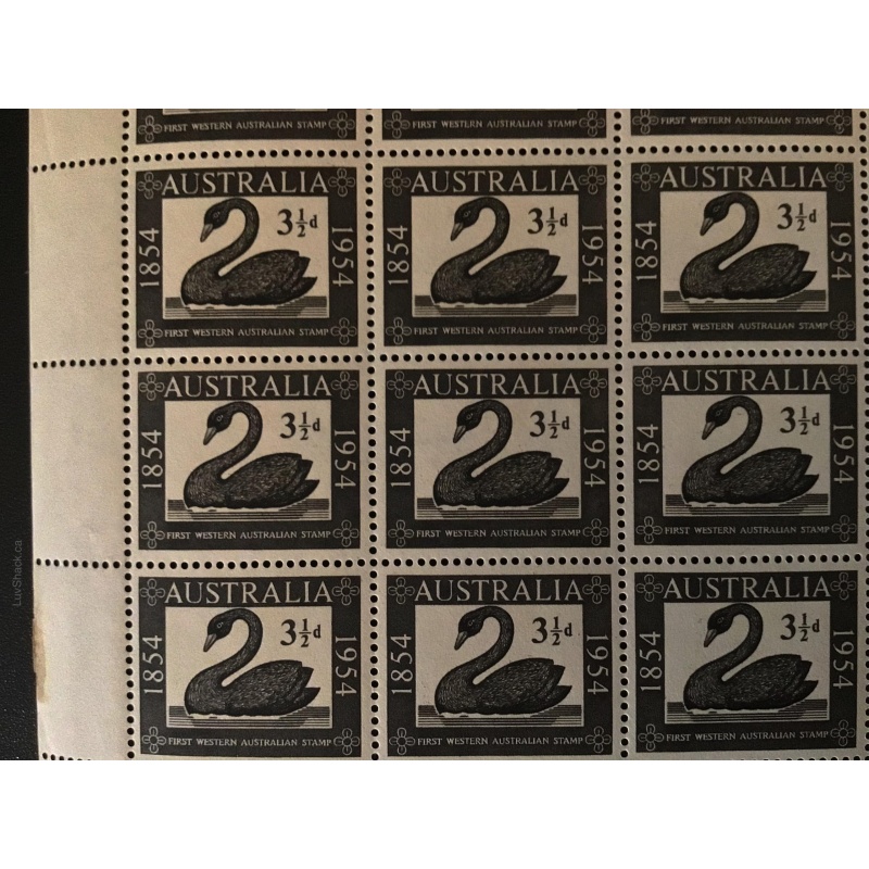 Western Australia's First Stamp  | Pre-Decimal | 1954 | Full Sheet