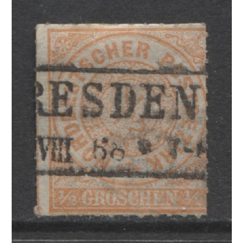 1868 North German Confederation 1/2 Groschen used Scott # 3
