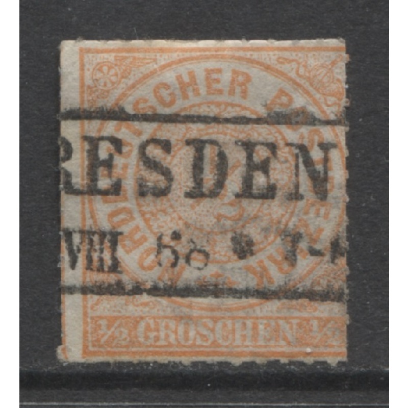 1868 North German Confederation 1/2 Groschen used Scott # 3
