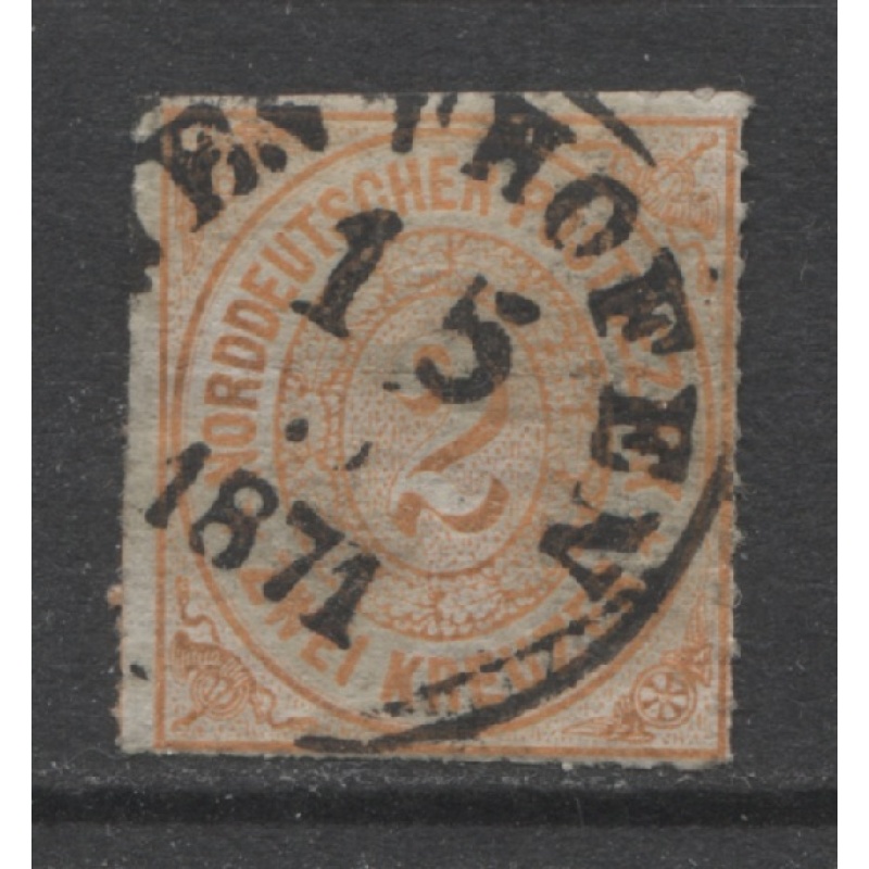 1868 North German Confederation 2 Kreuzer used Scott # 8