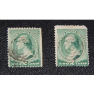 US Scott 213  used  bullseye cancel sotn (2)