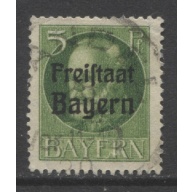 1919 German States Bavaria 5 Pfennig King Ludwig issue with overprint used