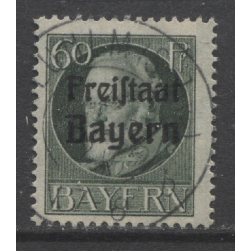 1919 German States Bavaria 60 Pfennig King Ludwig issue with overprint used