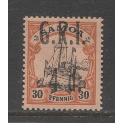 German colonies 1914 Samoa 4 d on 30 Pf. British occupation mint**