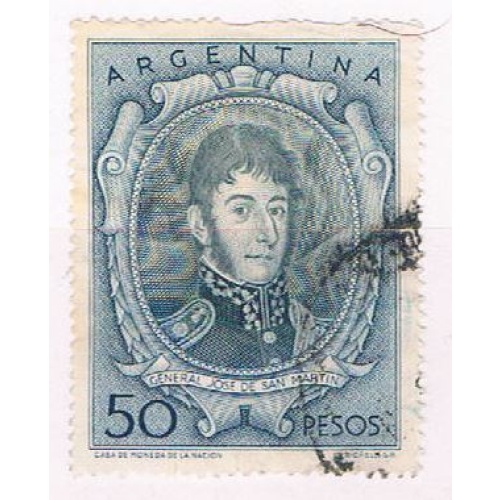 Argentina 642 Used de San Martin 1954 (A0470)