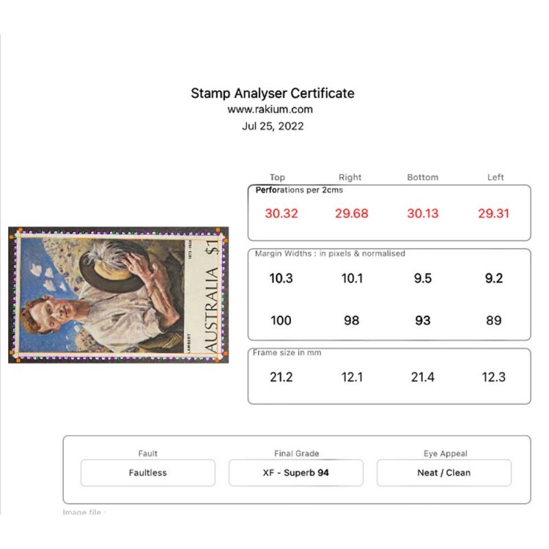 Australia Scott #573, $1 George Lambert Painting, MNH, XF-Sup94