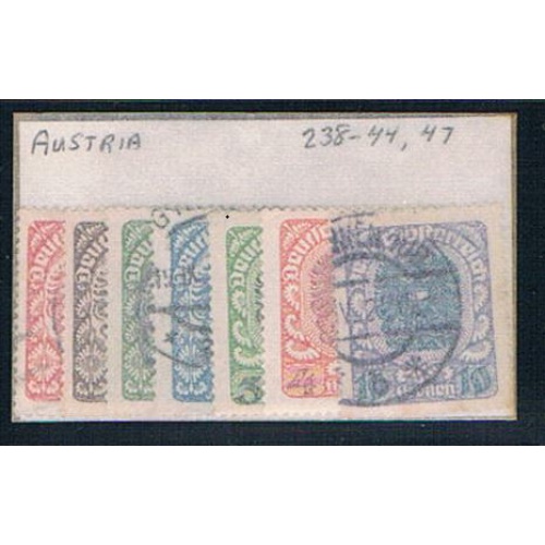 Austria 238 Mixed condition Partial Set Scott 's Shown 1920 (A0229)