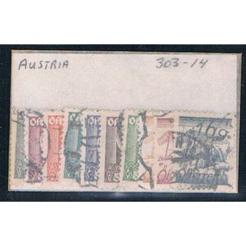 Austria 303 Used Partial Set Scott 's Shown 1925 (A0219)