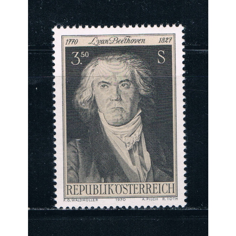 Austria 887 Unused Beethoven 1970 (A0275)+