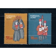 Azores 342-43 Unused set Costumes 1984 CV 2.25 (A0290)+