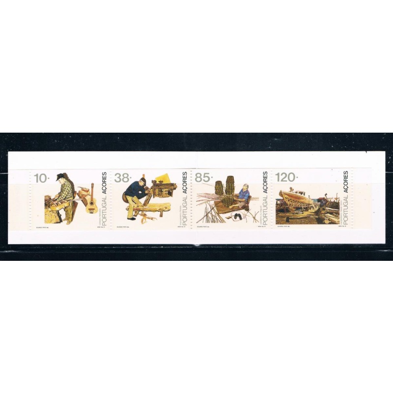 Azores 409b Booklet Pane 4 Professions 1992 CV 6.00 (A0291)