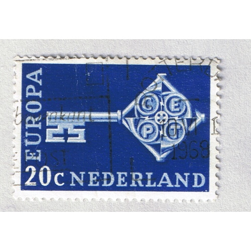 Netherlands  Used Europa key blue 20   (BP87625)
