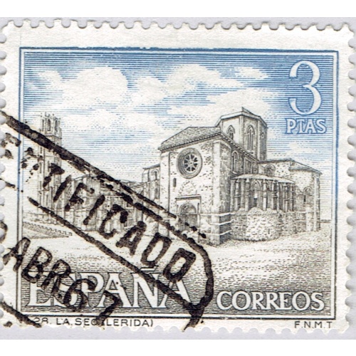 Spain Church blue 3 Used (BP92503)