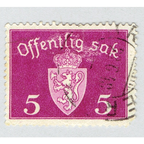 Norway Coat of arms 5 Used (BP92506)