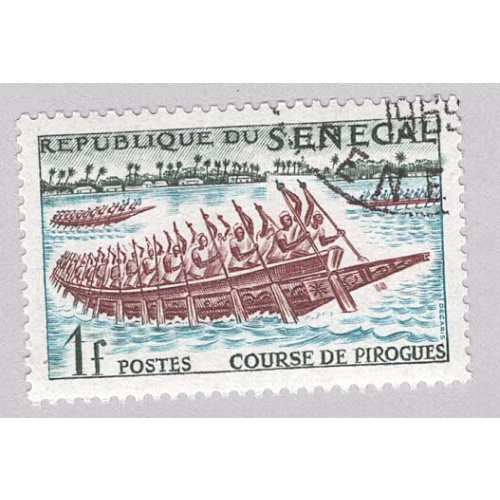 Senegal 203 Canoe Race 1961 Used 3  (BP95310)