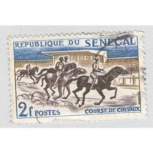 Senegal 204 Horse Racing Used 2  (BP95316)