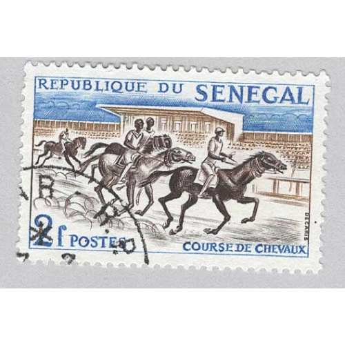 Senegal 204 Horse Racing Used 3  (BP95317)