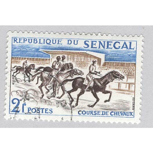 Senegal 204 Horse Racing Used 2  (BP95319)