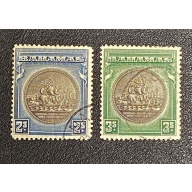 BAHAMAS Scott 90-91, Seal of Bahamas, used, 1931-46