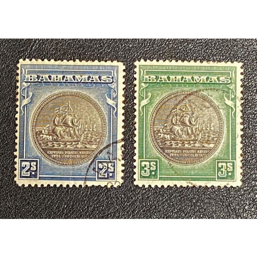 BAHAMAS Scott 90-91, Seal of Bahamas, used, 1931-46