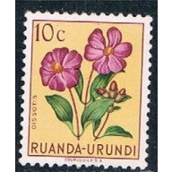 Belgian Congo 263 Unused Flower Dissotis 1952 (B0398)+