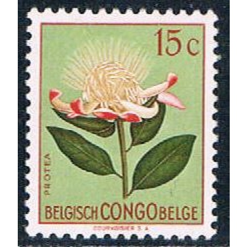 Belgian Congo 264 Unused Flower Prolea 1952 (B0399)