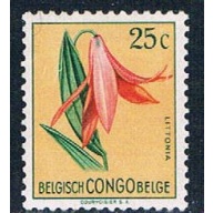 Belgian Congo 266 Unused Flower Littonia 1952 (B0401)+