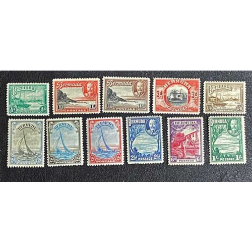 BERMUDA Sc #105-114, 1936-40, COMPLETE SET, MLH