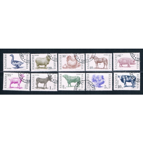 Bulgaria 3581-91 Used set Farm Animals 1991 (B0434)+