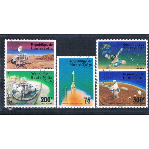 Burkina Faso 398-400;C238-39 Used set Viking Mars Project 1976 CV 2.15 (HV0278)