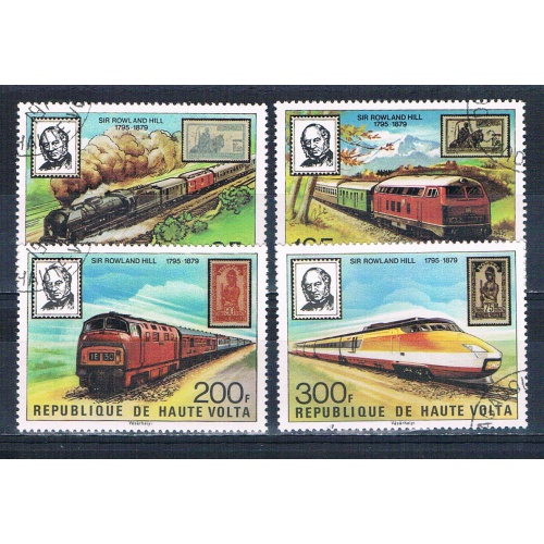 Burkina Faso 501-04 Used set Trains 1979 CV 2.45 (HV0190)+