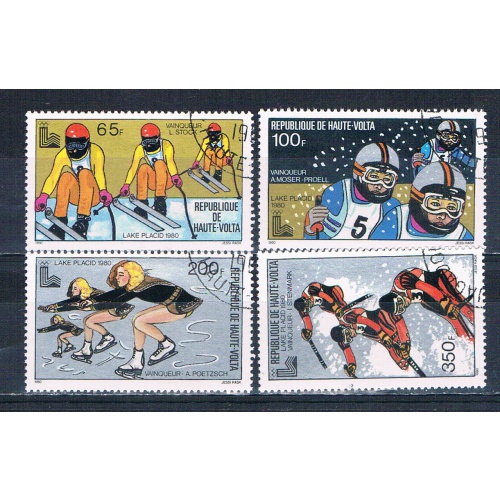 Burkina Faso 533-36 Used set Olympics 1980 CV 2.05 (HV0253)