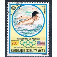 Burkina Faso C120 Used Swimmers 1972 CV 1.10 (MV0295)