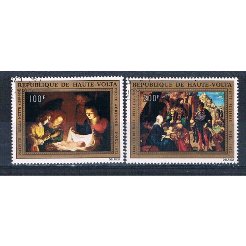 Burkina Faso C127-28 Used set Christmas 1972 CV 2.90 (HV0199)