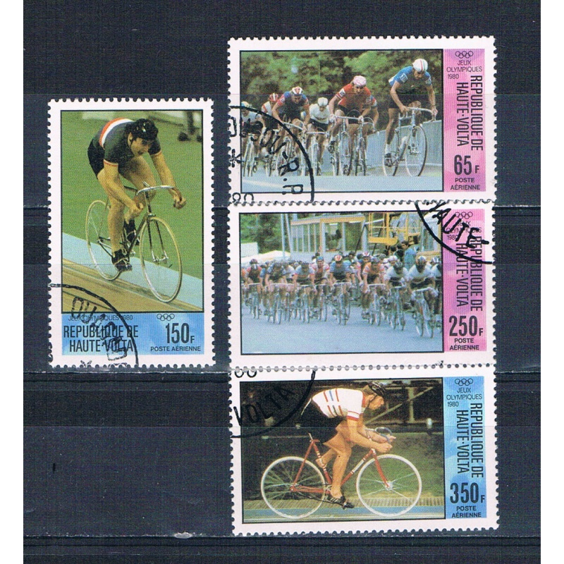 Burkina Faso C258-61 Used set Bicycling 1980 CV 2.80 (HV0114)+