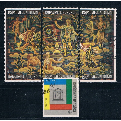 Burundi 158a-g Used set Allegory of prosperity 1966 CV 1.75 (MV0224)