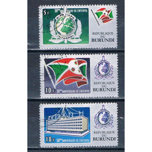 Burundi 428-30 Unused set INTERPOL 1973 CV 1.20 (B0478)