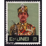 BRUNEI 1974 25c Sc#200a USED @C007