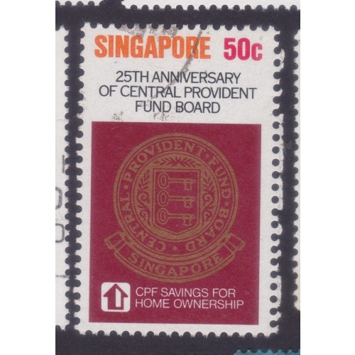 SINGAPORE 1980 Central Provident Fund 50c Sc#354 USED @C010