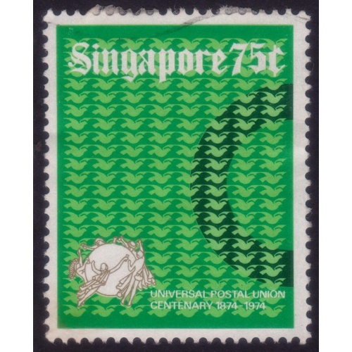 SINGAPORE 1974 UPU 75c Sc#214 USED @C012