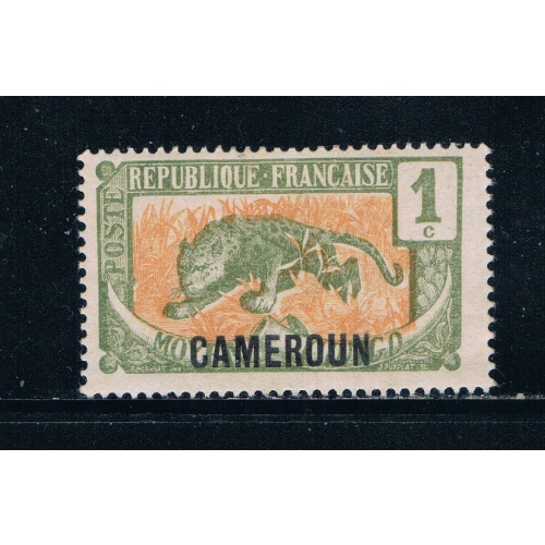 Cameroun 147 MLH Leopard overprint 1921 (C0213)+