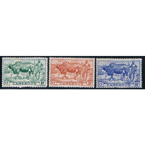 Cameroun 304-06 Unused Zubu and herder 1946 CV 1.50 (C0259)+