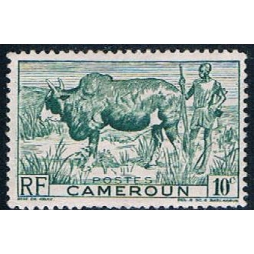 Cameroun 304 MLH Zebu and Herder 1946 (C0188)+