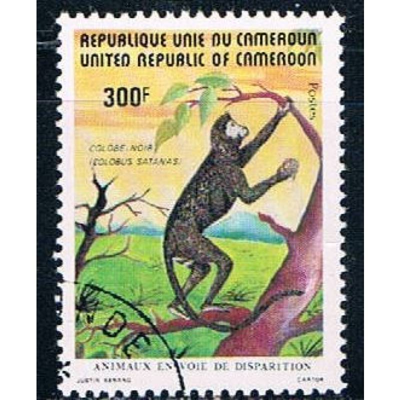 Cameroun 718 Used Black Colobus Monkey 1962 CV 1.25 (C0258)+