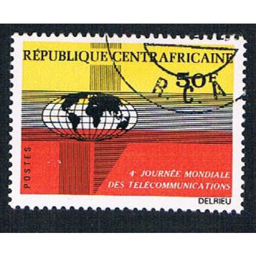 Central African Rep 159 Used Globe (BP7810)